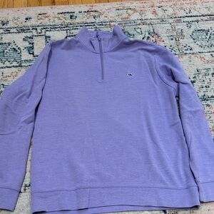 Vineyard Vines Men's Lavender Zip-Up Sweater